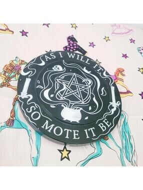 'So Mote It Be' Wooden Altar Plate by WitchCasket